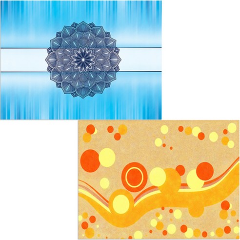 벨라 실리콘 식탁매트 바람 + 연꽃, 2, 385 x 285 mm