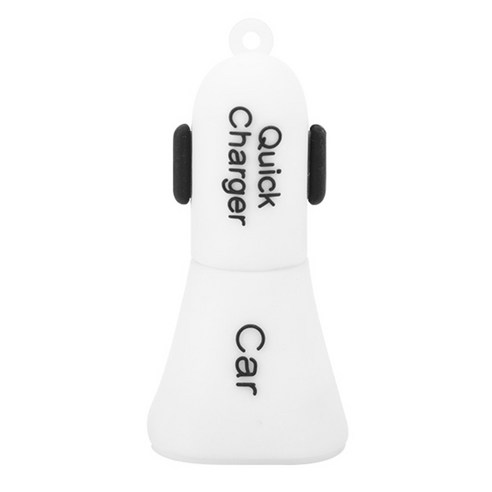 칼론 차량용충전기 캐릭터 USB 메모리 화이트, 4GB