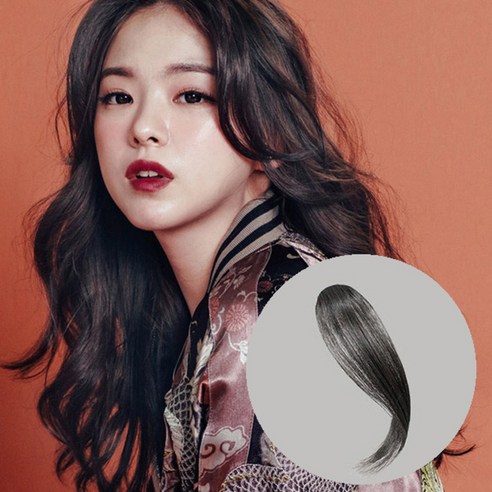 핑크에이지 수시뱅 슬림 롱 소 모스트사 앞머리 가발, BC1 다크블랙, 1개