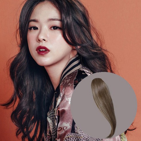 핑크에이지 수시뱅 슬림 롱 소 모스트사 앞머리 가발, KB1 카키브라운, 1개