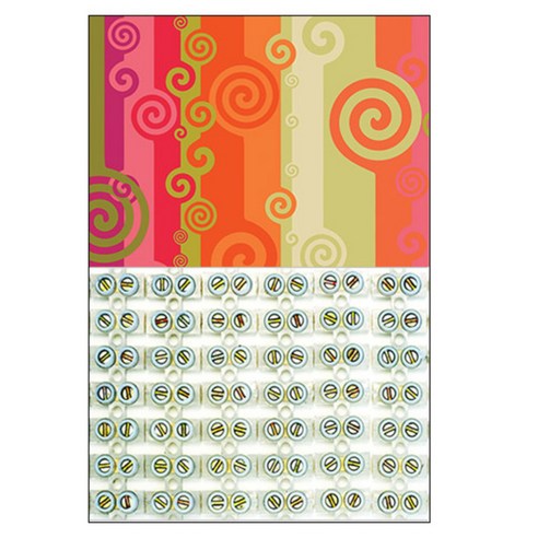 로엠디자인 실리콘 식탁매트 바람1 + 나사, 혼합 색상, 385 x 285 mm, 두께 1mm