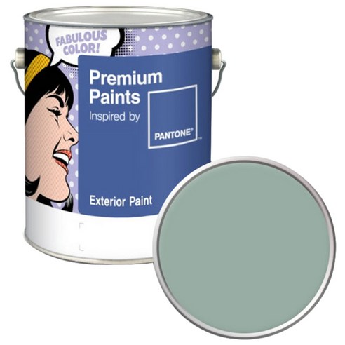 노루페인트 팬톤 외부용 실외 저광 페인트 4L, 15-5706 Frosty Green