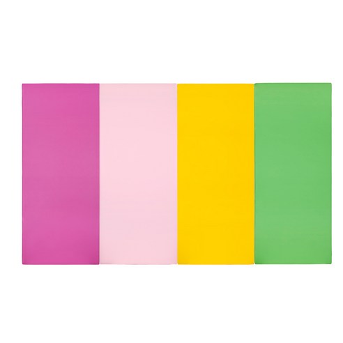 퍼니존 퍼니테라피 유아폴더매트 핫핑크비비드 시리즈3, 핫핑크 + 베이비핑크 + 옐로우 + 그린, 대(W 240cm x L 140cm, 4cm)