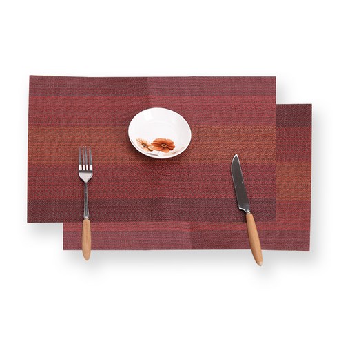 이코디 빈티지 테이블매트 2p, 레드, 45 x 30 cm