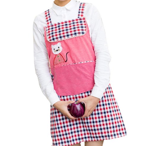 이코디 켓 앞치마, 레드, 1개