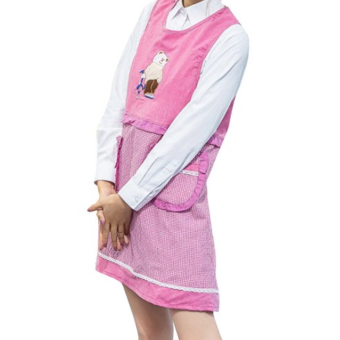 이코디 사이클베어 앞치마, 핑크, 1개