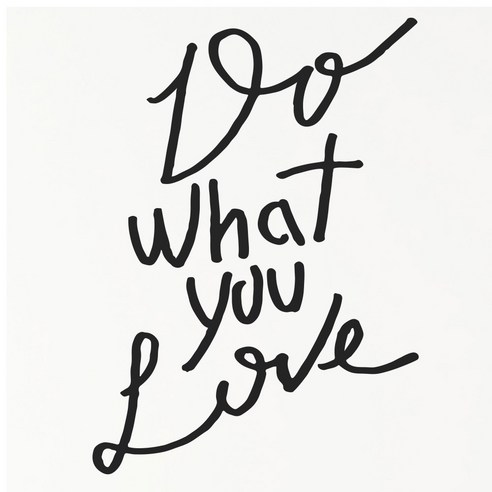 1AM 캘리그라피 인테리어 포인트 스티커 Do what you Love, 진회