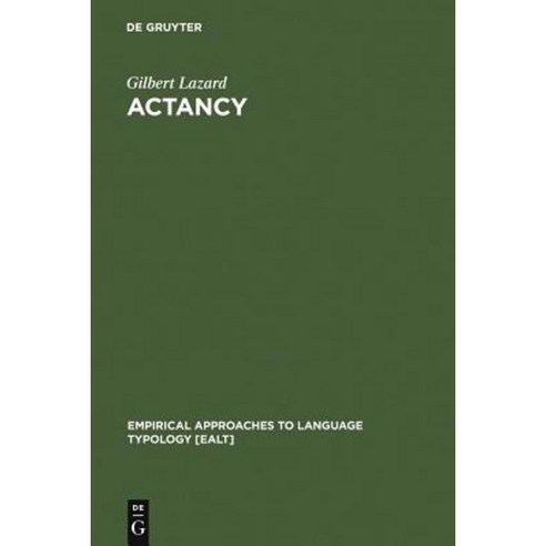 Actancy Hardcover, Walter de Gruyter