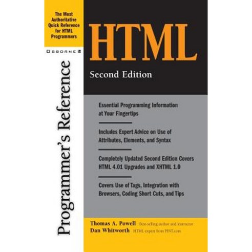 HTML Programmer''s Reference 2nd Edition Paperback, McGraw-Hill/Osborne Media
