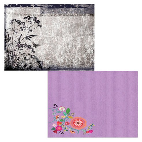 벨라 실리콘 식탁매트 2p 꽃가지1 세트, 꽃가지1, 인삼, 385 x 285 mm, 두께 1mm