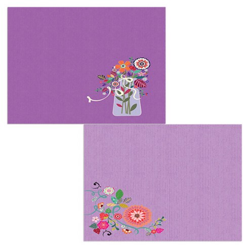 벨라 실리콘 식탁매트 2p 꽃가지1 세트, 꽃가지1, 유리꽃병, 385 x 285 mm, 두께 1mm