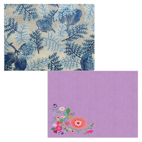 벨라 실리콘 식탁매트 2p 꽃가지1 세트, 꽃가지1, 잎사귀, 385 x 285 mm, 두께 1mm