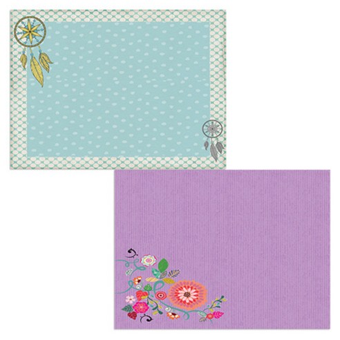벨라 실리콘 식탁매트 2p 꽃가지1 세트, 꽃가지1, 인디언깃털, 385 x 285 mm, 두께 1mm