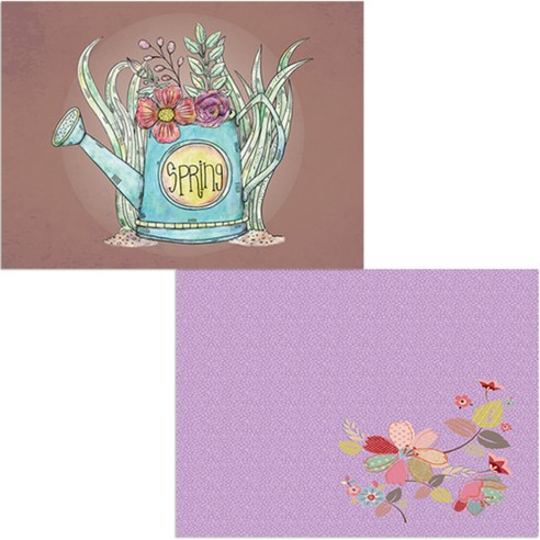 벨라 실리콘 식탁매트 꽃가지2 + 화분, 07, 385 x 285 mm, 두께 1 mm