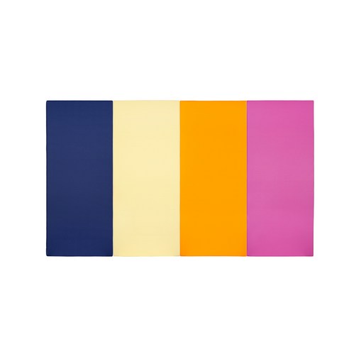 퍼니존 퍼니테라피 블루비비드 시리즈4 유아폴더매트 대, 블루 + 아이보리 + 오렌지 + 핫핑크