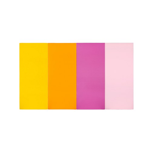 퍼니존 퍼니테라피 옐로우비비드 시리즈4 유아폴더매트 대, 옐로우 + 오렌지 + 핫핑크 + 베이비핑크