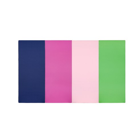 퍼니존 퍼니테라피 블루비비드 시리즈4 유아폴더매트 대, 블루 + 핫핑크 + 베이비핑크 + 그린