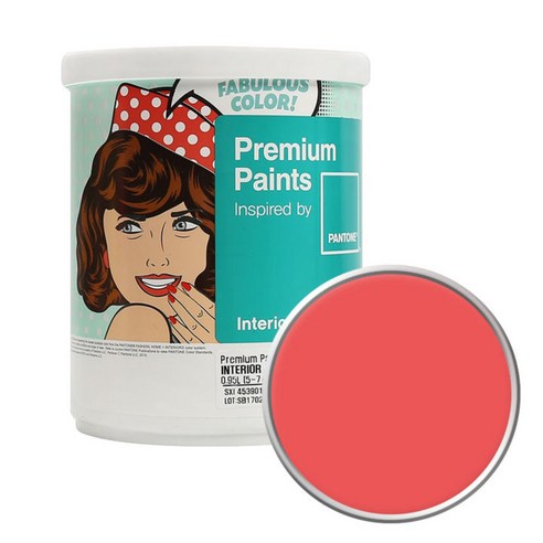 노루페인트 팬톤 내부용 실내벽면 무광 페인트 1L, 16-1632 Shell Pink