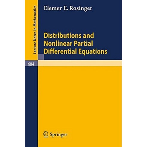 Distributions and Nonlinear Partial Differential Equations Paperback, Springer