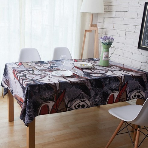 이코디 마블링 테이블 보, 혼합 색상, 140 x 180 cm