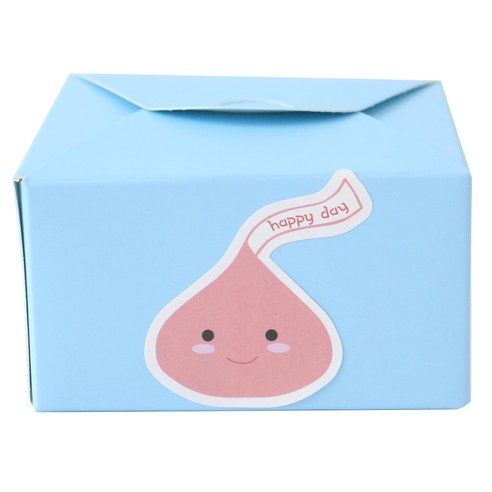 황씨네도시락 레이스박스 20p + 스티커 빅초콜릿 20p, 블루, 1세트