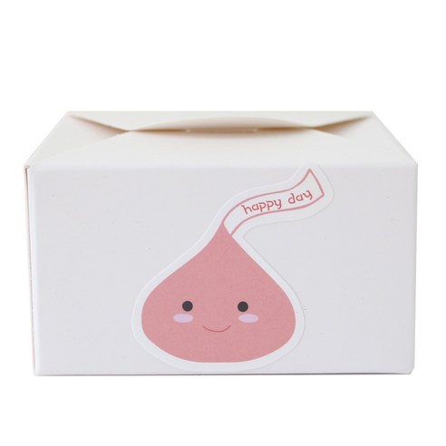 황씨네도시락 레이스박스 20p + 스티커 빅초콜릿 20p, 화이트, 1세트