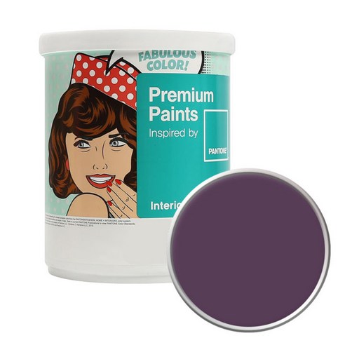 노루페인트 팬톤 내부용 실내벽면 무광페인트 1L, 19-3218 Plum Purple