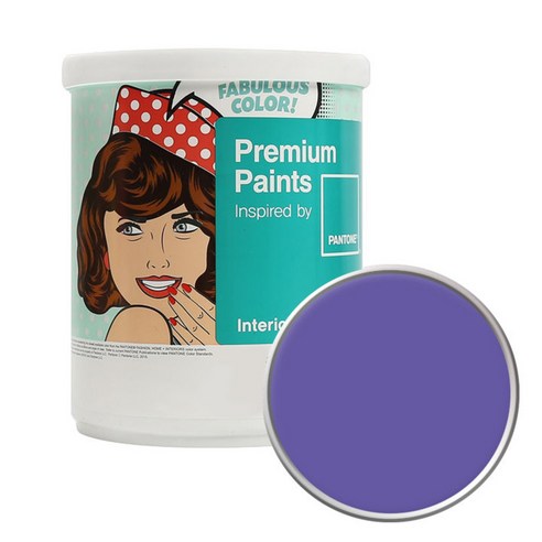 노루페인트 팬톤 내부용 실내벽면 무광 페인트1L, 19-3632 Petunia