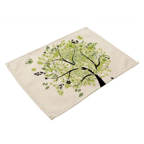 아울리빙 사랑꽃나무 식탁매트, B, 42 x 32 cm