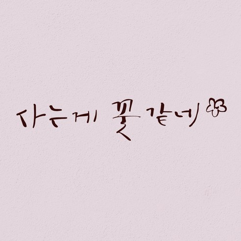 1AM 캘리그라피 인테리어 포인트 스티커 사는게 꽃 같네, 진갈