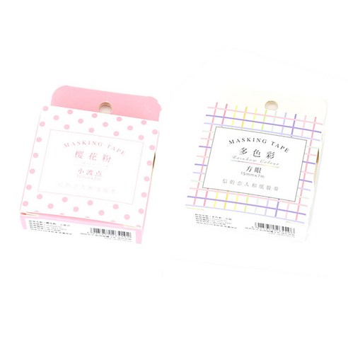 라이프포인트 DIY장식시리즈 15mm 마스킹 테이프 01 핑크도트 세트, 01 핑크도트, 23 멀티체크, 1세트