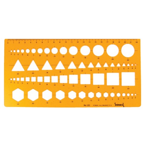 산키스 템플레이트 종합형판 도형자 No 120, 1개