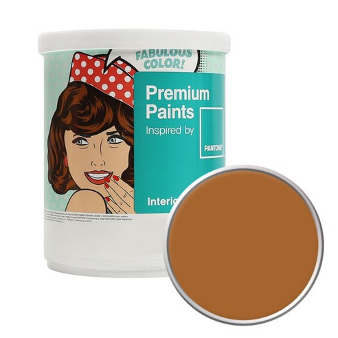 노루페인트 팬톤 내부용 실내벽면 무광 페인트 1L, 18-1163 Pumpkin Spice