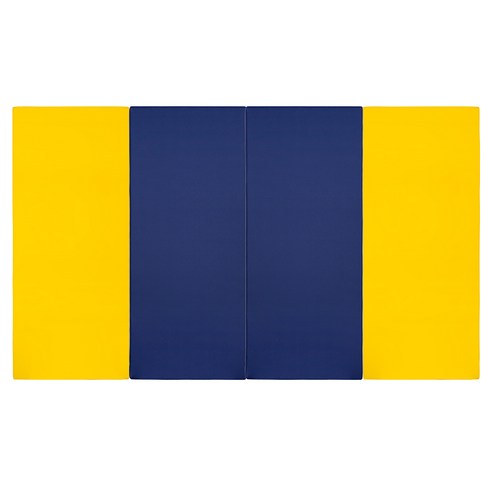 퍼니존 퍼니 테라피 옐로우 비비드 시리즈 6 유아폴더매트, 옐로우 + 블루