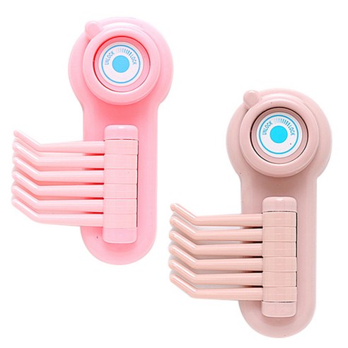 리버그린 회전식 흡착 다용도 걸이, 핑크, 파스텔핑크, 2개입