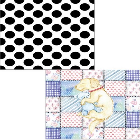 벨라 실리콘 식탁매트 2p 낮잠 세트, 낮잠, 땡땡이, 385 x 285 mm, 두께 1mm