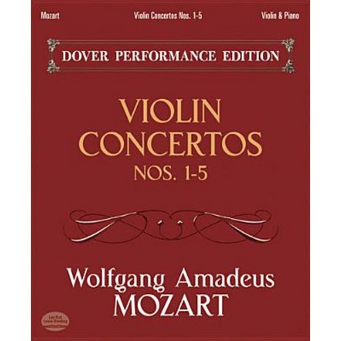 Violin Concertos Nos. 1-5: With Separate Violin Part Paperback, Dover Publications