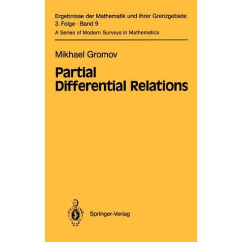 Partial Differential Relations Hardcover, Springer