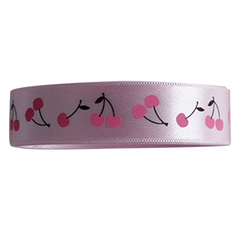 티나피크닉 체리무늬 선물포장리본끈 3p, 핑크, 200cm