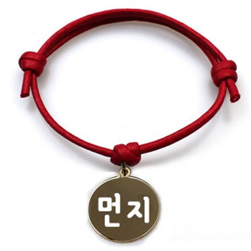 펫츠룩 굿모닝 레드 반려동물 목걸이 S + 메탈원형 팬던트 M, 골드(먼지), 1개