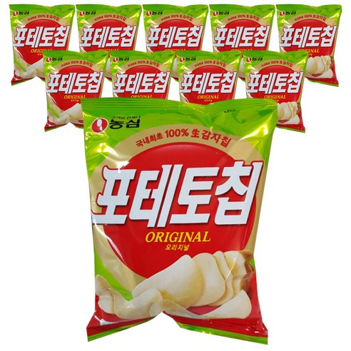 농심 포테토칩 오리지널, 60g, 10개입