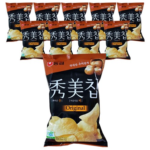 농심 수미칩 오리지널, 55g, 10개
