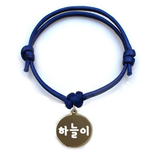 애드봉 펫츠룩 굿모닝 블루 반려동물 목걸이 S + 메탈원형 팬던트 M, 골드(하늘이), 1개