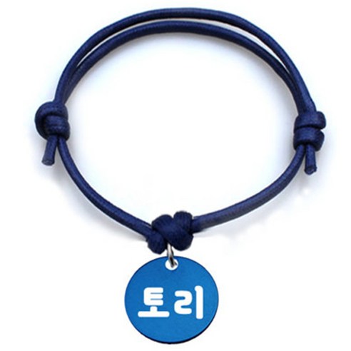 펫츠룩 굿모닝 블루 반려동물 목걸이 S + 알미늄원형 팬던트 M, 블루(토리), 1개