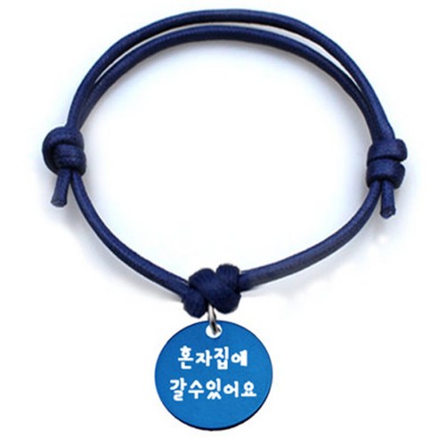 펫츠룩 굿모닝 블루 반려동물 목걸이 S + 알미늄 원형 팬던트 S, 블루(혼자집에갈수있어요), 1개