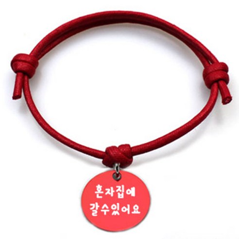 펫츠룩 굿모닝 레드 반려동물 목걸이 M + 알미늄 원형 팬던트 S, 레드(혼자집에갈수있어요), 1개