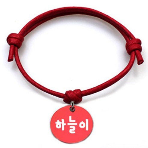 펫츠룩 굿모닝 레드 반려동물 목걸이 M + 알미늄 원형 팬던트 S, 레드(하늘이), 1개