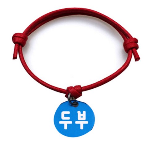 펫츠룩 굿모닝 레드 반려동물 목걸이 M + 알미늄원형 팬던트 M, 블루(두부), 1개