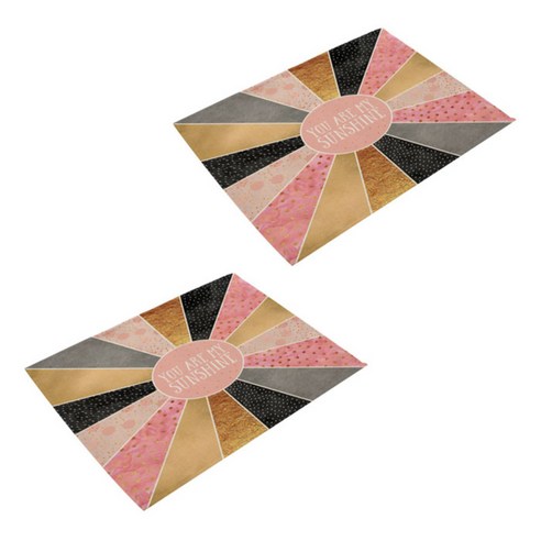 아울리빙 칼라믹스 식탁매트 2p, D, 42 x 32 cm