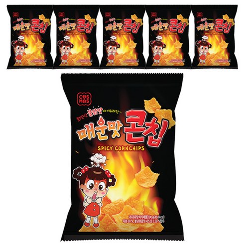 코스모스제과 매운맛 콘칩, 90g, 6개입